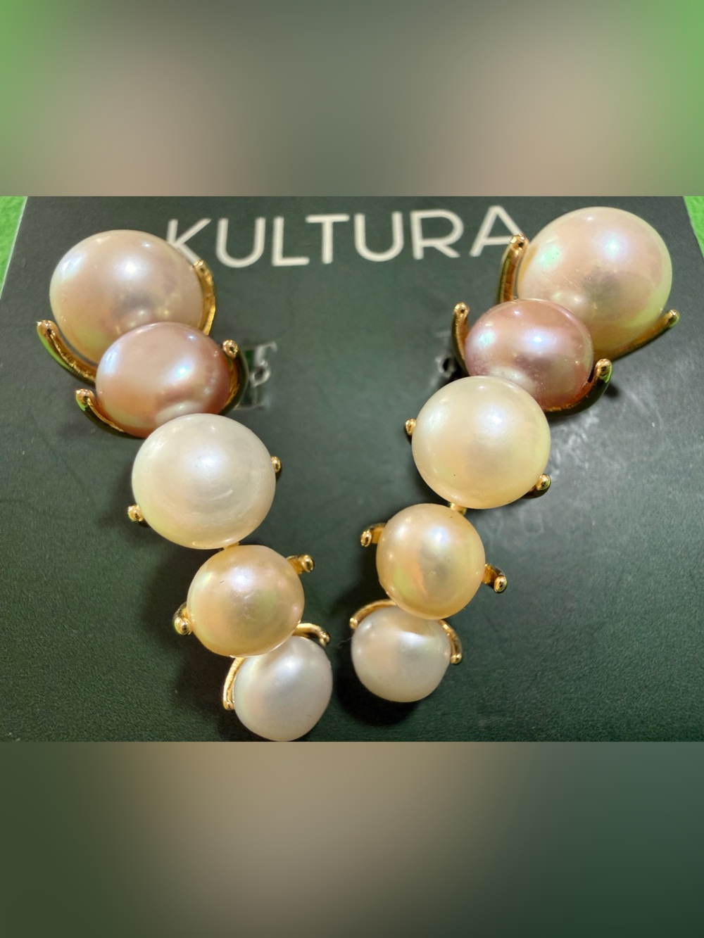 Kultura Filipino Pearl Hoop Earrings Genuine Philippine Pearls